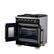 Alt View 3. Forno Appliances - Capriasca 4.32 Cu. Ft. Freestanding Gas Convection Range with French Doors - Black.