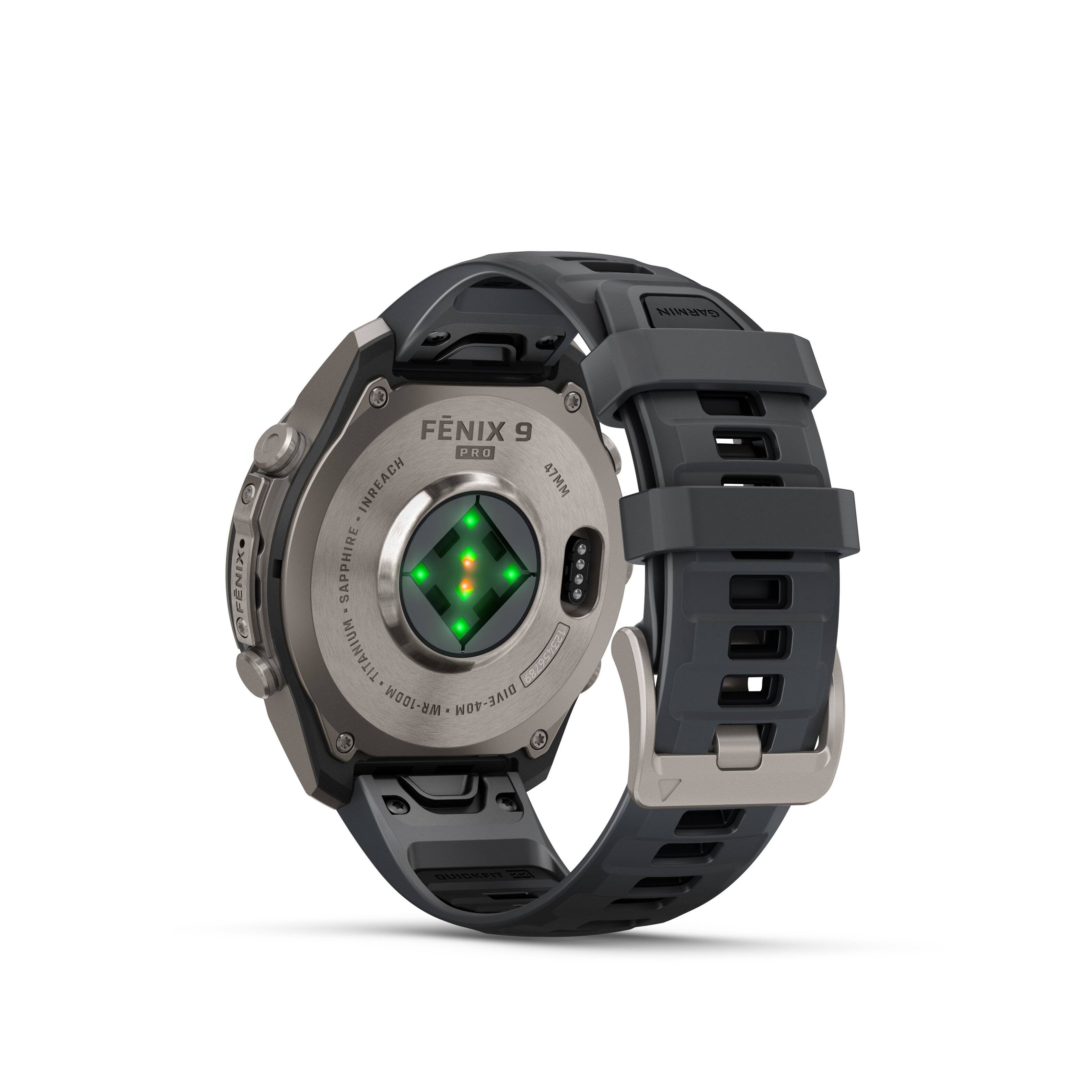 GARMIN  
FÉNIX 9 PRO INREACH  
47MM SAPPHIRE - TITANIUM - WR-100M - DIVE-40M  
QUICKFIT