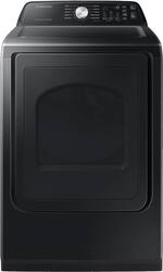 Samsung - Open Box 7.4 Cu. Ft. Smart Gas Dryer with Sensor Dry - Black - Front_Zoom