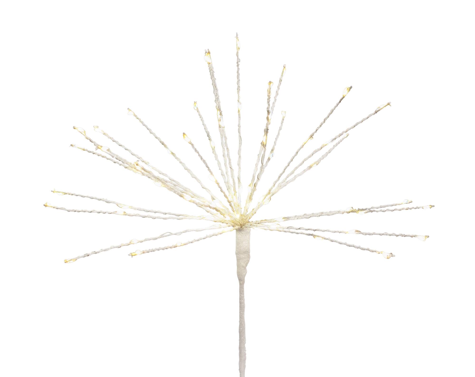 Front. BreeBe - LED Starburst Tree Topper 23.5"H (Set of 2) - White.