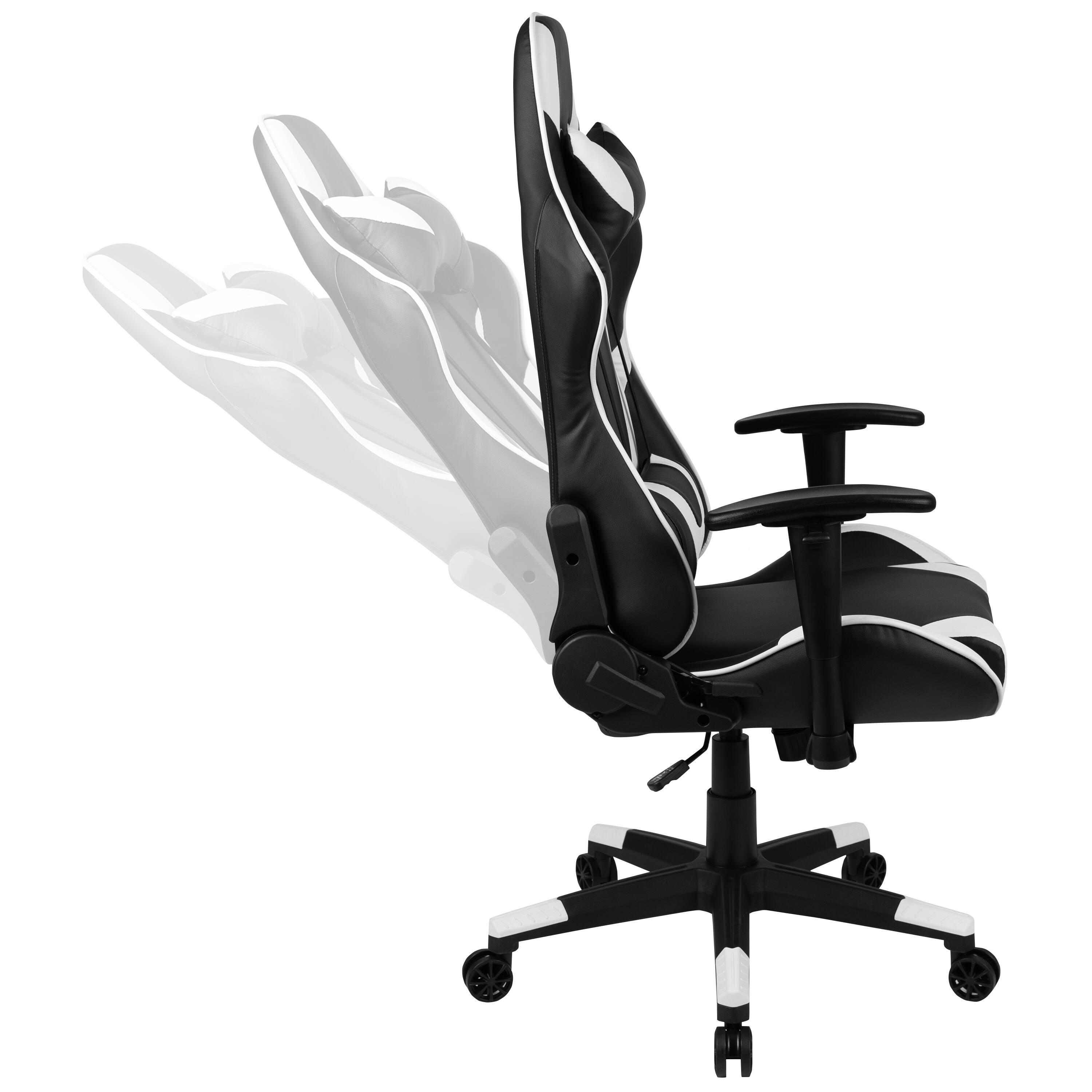 Alt View 8. Emma + Oliver - Gaming Bundle-Desk, Cup Holder/Headphone Hook & Reclining Chair - Black.