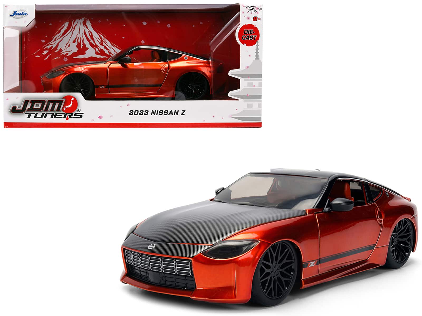 "2023 Nissan Z Orange Metallic with Carbon Hood and Black Top ""JDM Tuners"" Series 1/24 Diecast Model Car by Jada" price history on PriceWatchPro