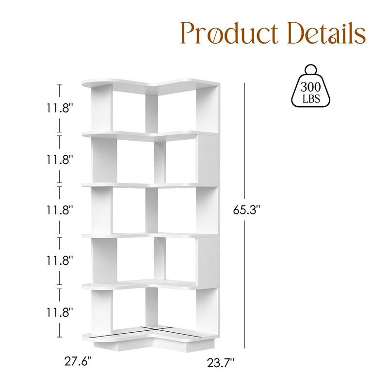 Product Details

- Height: 65.3"
- Width: 27.6"
- Depth: 23.7"
- Shelf Height: 11.8"
- Load Capacity: 300 LBS