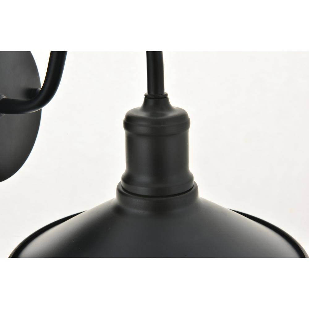 Back. Living District - Etude 1 light black Wall Sconce - Black.