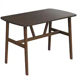 Boyel Living - Walnut Dining Table for 4-6 Person Rectangular Wood Kitchen Table Modern Dinner Table - Dark Walnut