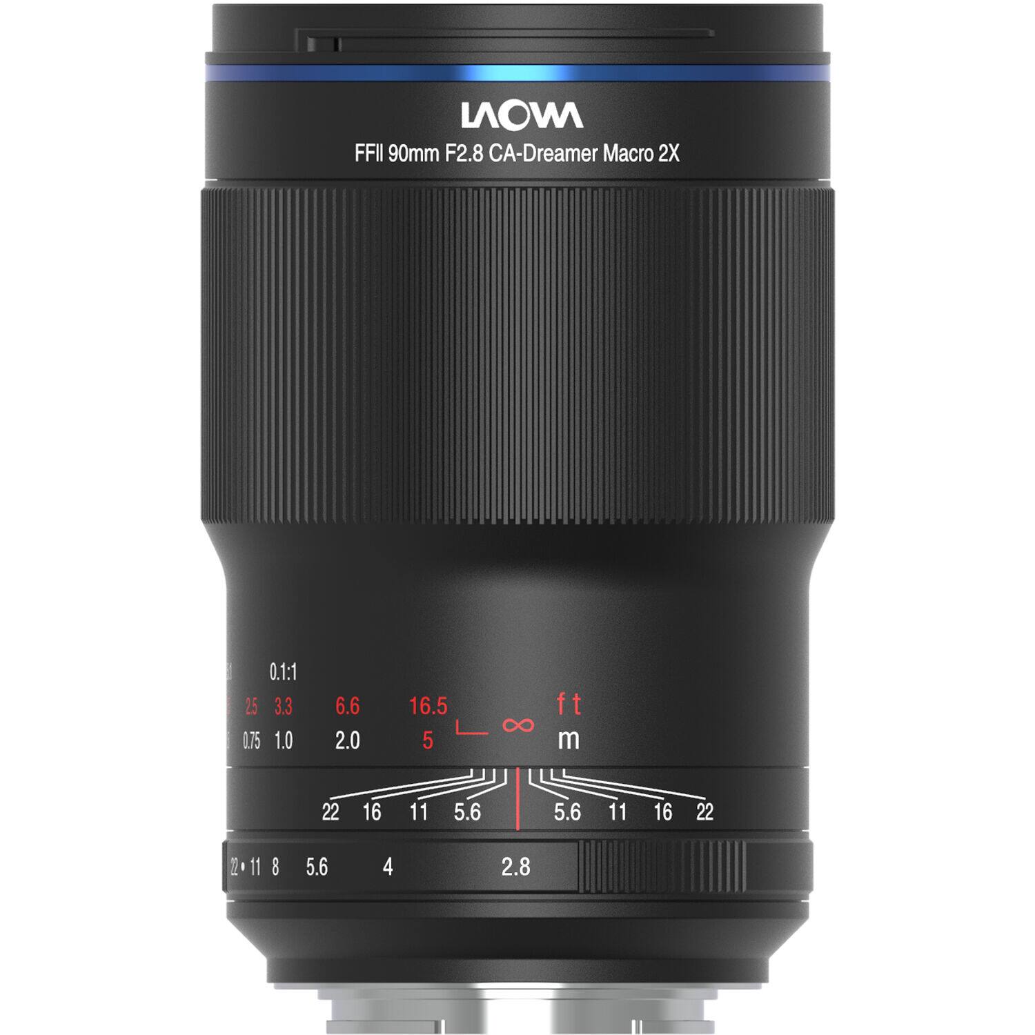 MOVI FFII 90mm F2.8 CA-Dreamer Macro 2X 0.1:1 25 3.3 0.75 1.0 6.6 2.0 16.5 5 8 ft m 22 16 11 5.6 5.6 11 16 22 12 11 8 5.6 4 2.8