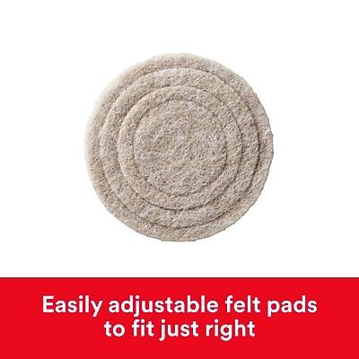 Easily adjustable felt pads to fit just right