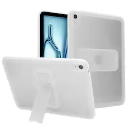 Dteck - Rugged Case for Apple iPad (A16) 11" 2025 & iPad 10th Gen 10.9" 2022, Hybrid Protective Cover with Built-In Kickstand - Clear