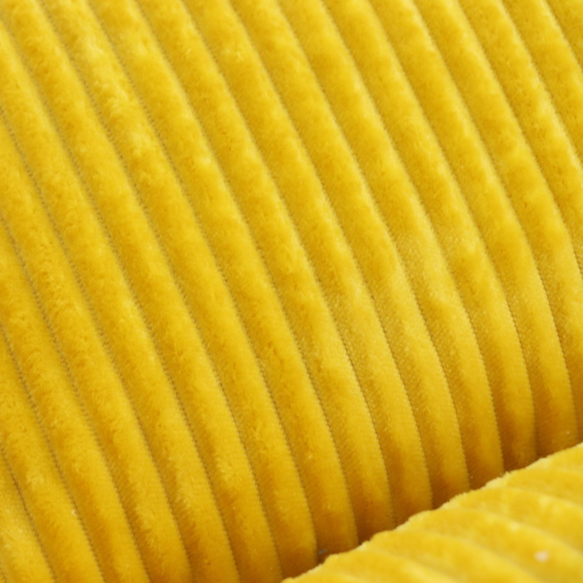 Alt View 5. GOODSILO - Plush Corduroy Fabric Beanbag Sofa for Cozy Living Spaces and Comfortable Lounging - Yellow.