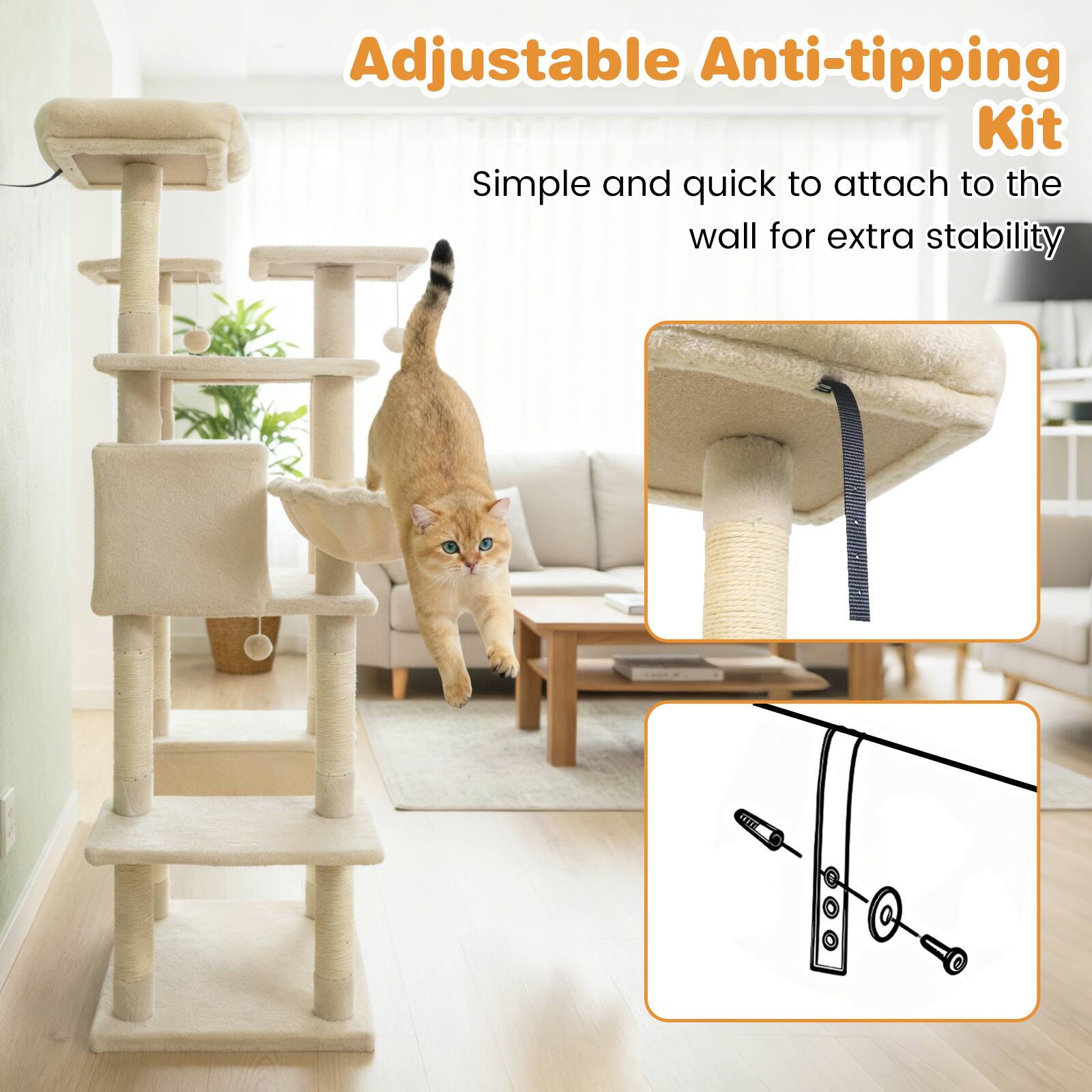 Adjustable Anti-tipping Kit

Simple and quick to attach to the wall for extra stability