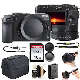 Nikon - Z30 Mirrorless Camera with DX 16-50mm Lens with Starter Bundle - Black