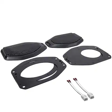 Front. Stinger - Soundbar Speaker Adapters for Select Jeep Wrangler JL and Gladiator JT Vehicles - Black.