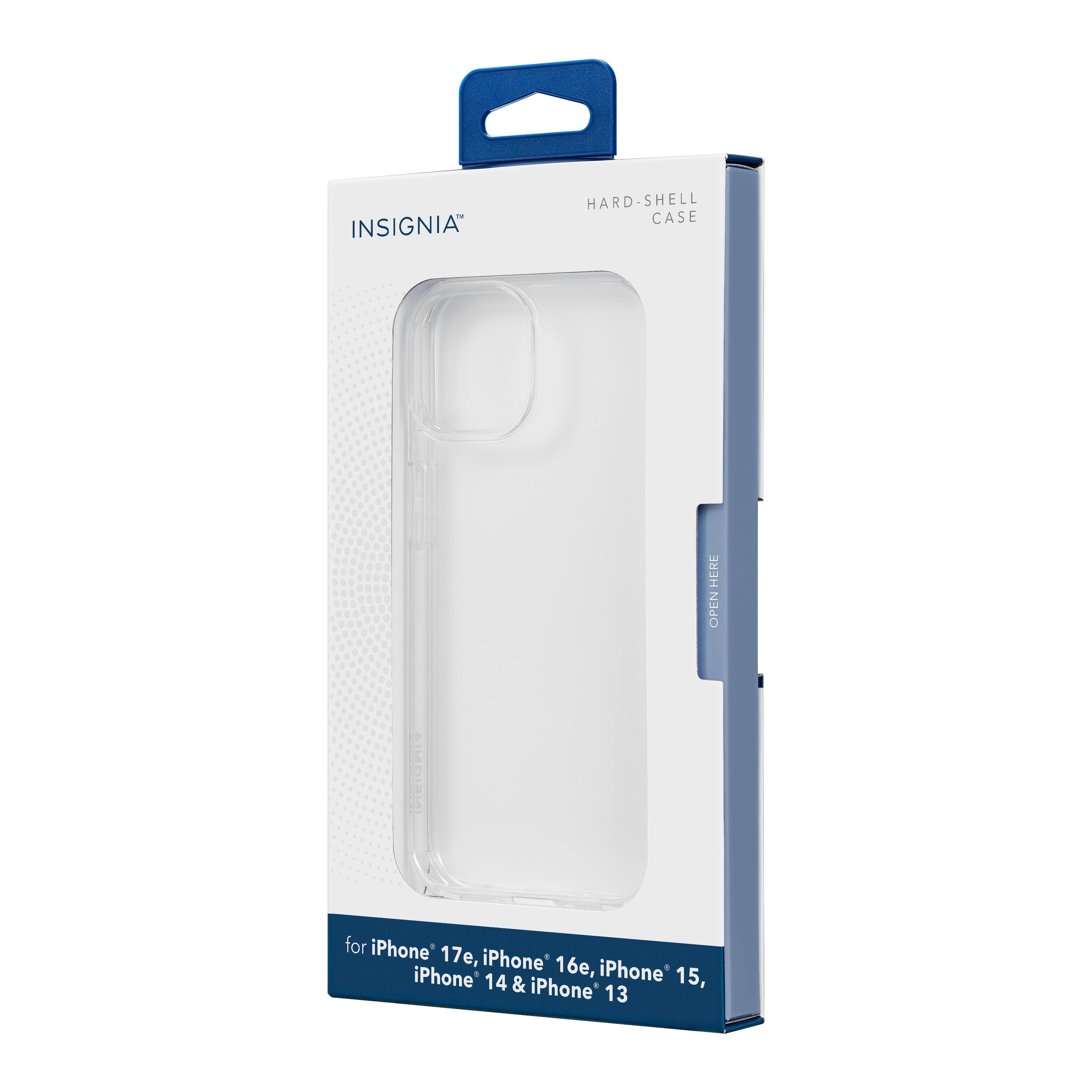 INSIGNIA HARD-SHELL CASE HERE OPEN for iPhone 17e, iPhone 16e, iPhone 15, iPhone 14 & iPhone 13