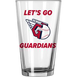 Logo Brands - Cleveland Guardians 16oz. Team Slogan Pint Glass - Multicolor