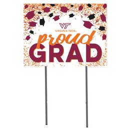 Jardine - Virginia Tech Hokies 18'' x 24'' Grad Yard Sign - White