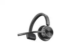 Front. HP - Poly Voyager 4310 USB-C Headset - Mono, Wired/Wireless, Bluetooth, 164 ft, 4.92 ft Cable - Black.