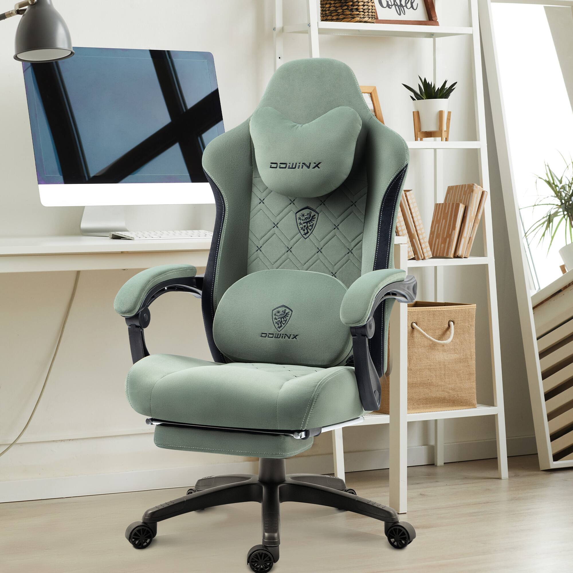 Dowinx Gaming Chair Fabric Wide Back Breathable, Big & Tall