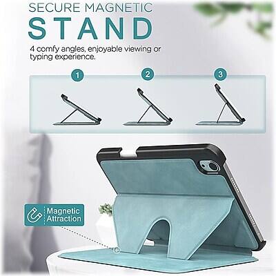 SECURE MAGNETIC STAND

4 comfy angles, enjoyable viewing or typing experience.

1 2 3 Magnetic Attraction