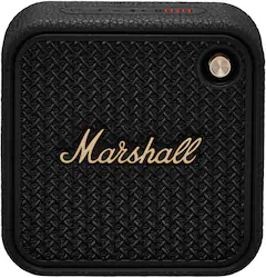 Marshall - Willen II Portable Bluetooth Speaker with Rugged Waterproof / Dust-proof Wireless Design - Black/Brass - Front_Zoom