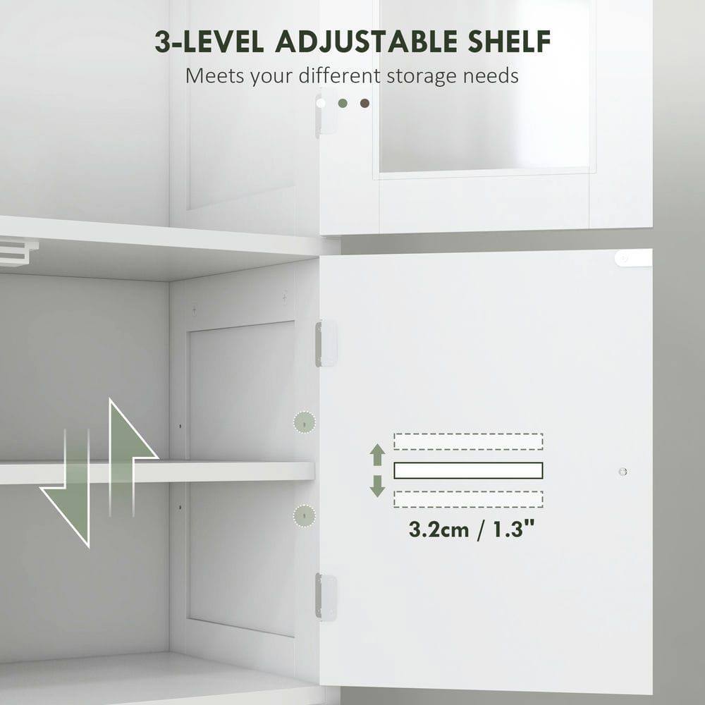3-LEVEL ADJUSTABLE SHELF  
Meets your different storage needs  

STABLE SHELF  
Adjustable storage needs  

3.2cm / 1.3"