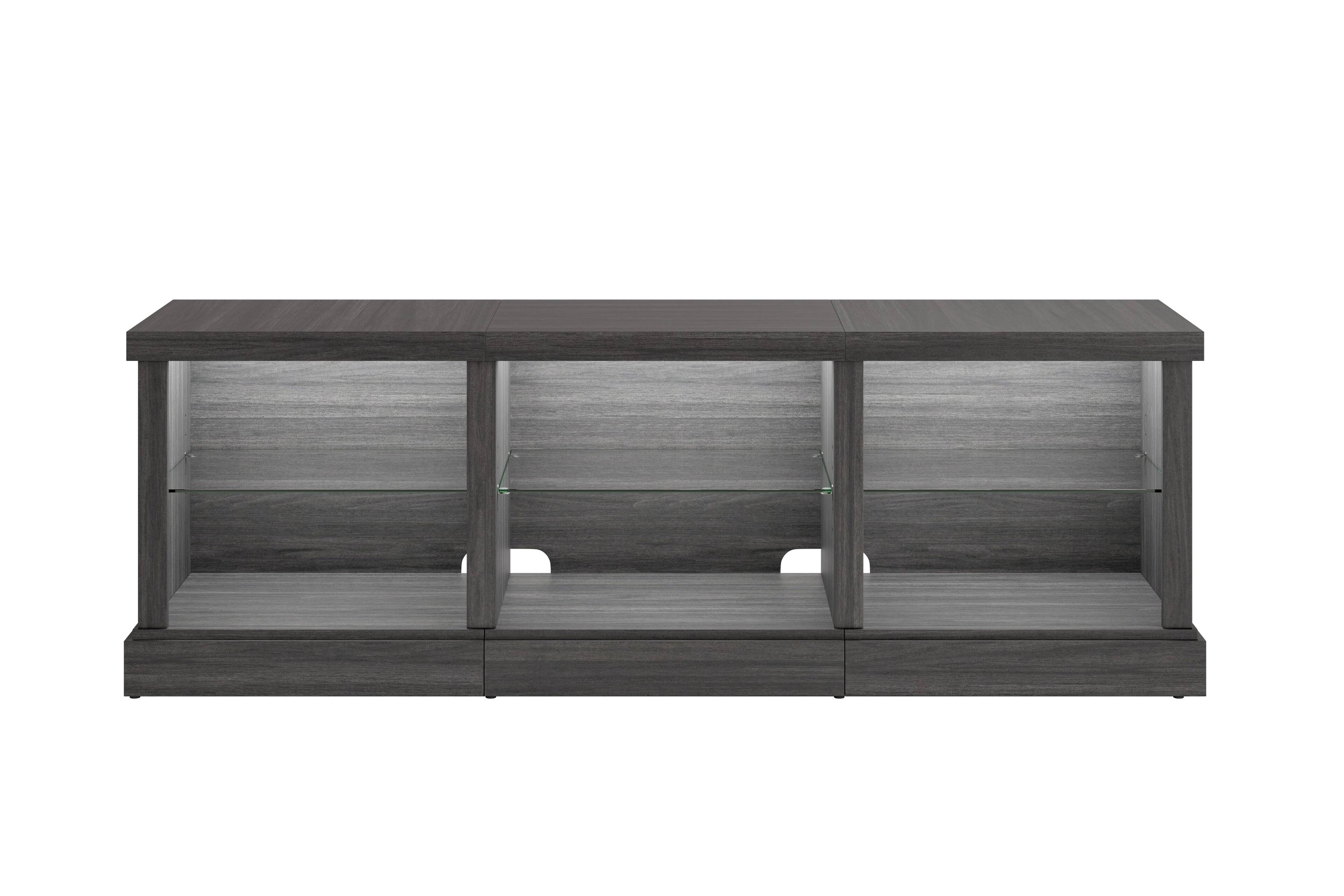 Alt View 35. Whalen Furniture - Ligero Transitional 65" TV Console - Dark Steel Gray.