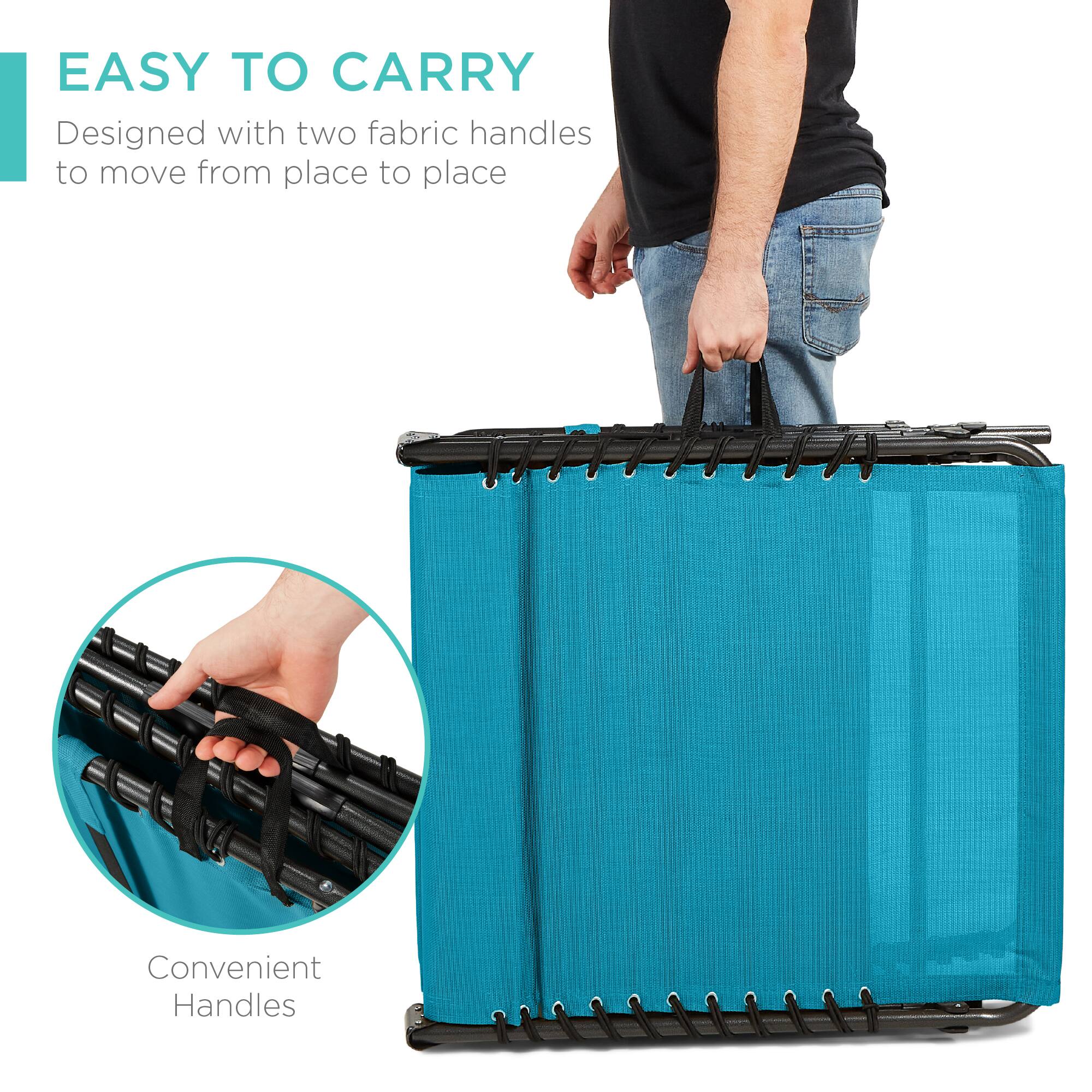 EASY TO CARRY  
Designed with two fabric handles to move from place to place  

Convenient Handles
