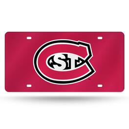 Rico Industries - St Cloud State Huskies Red Mirrored Laser Cut License Plate Laser Tag - Multi