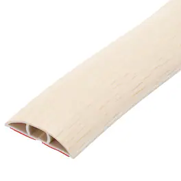 Unique Bargains - 10ft Floor Cord Cover, Self Adhesive Cord Hider 0.47" W x 0.3" H for Cable Management Cable Protector - White