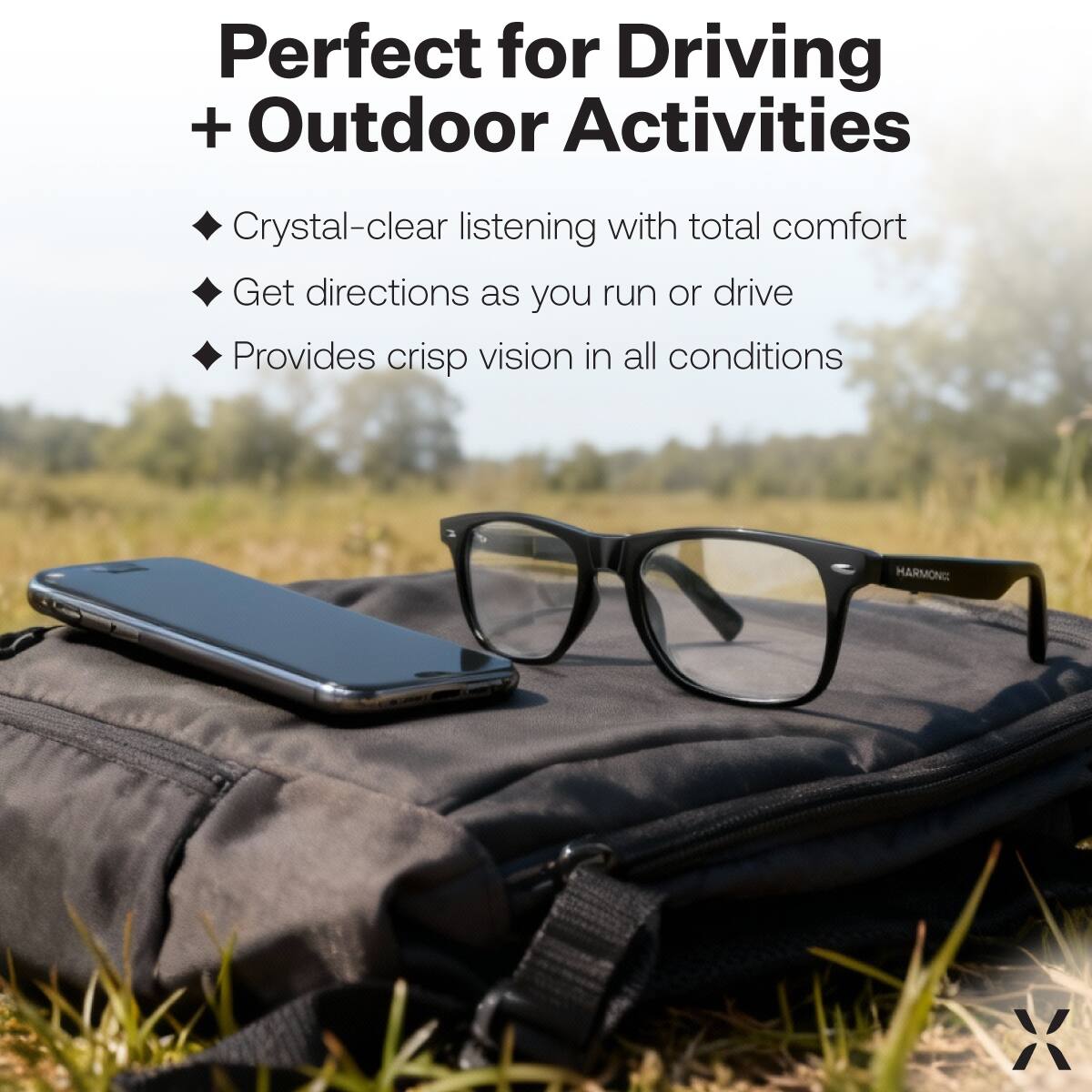 Perfect for Driving + Outdoor Activities

- Crystal-clear listening with total comfort
- Get directions as you run or drive
- Provides crisp vision in all conditions