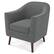 Angle. Simpli Home - Thorne Accent Chair - Shadow Grey.