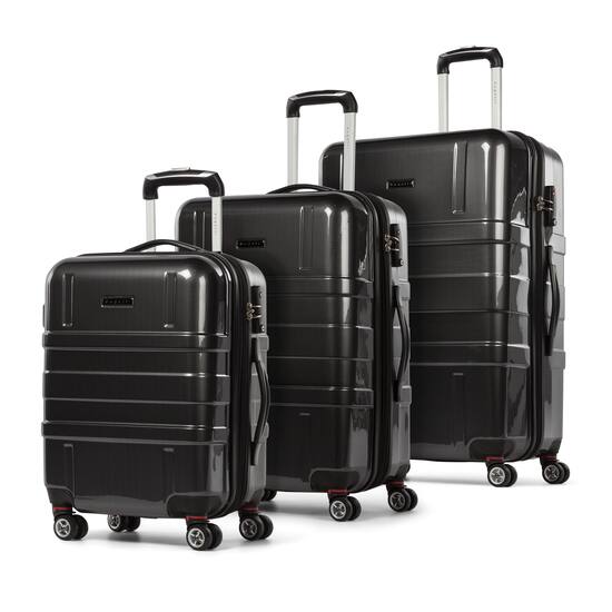 Bugatti Budapest Hard Case Luggage Set 3 Piece Black HLG1600 Black Best Buy