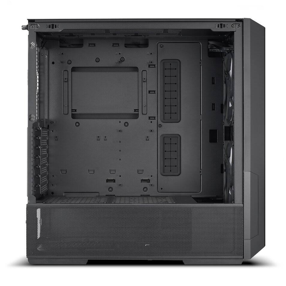 Left. Lian Li - LIAN LI LANCOOL 216X Black Steel Tempered Glass ATX Mid Tower with 2x 16cm PWM Fans - Black.