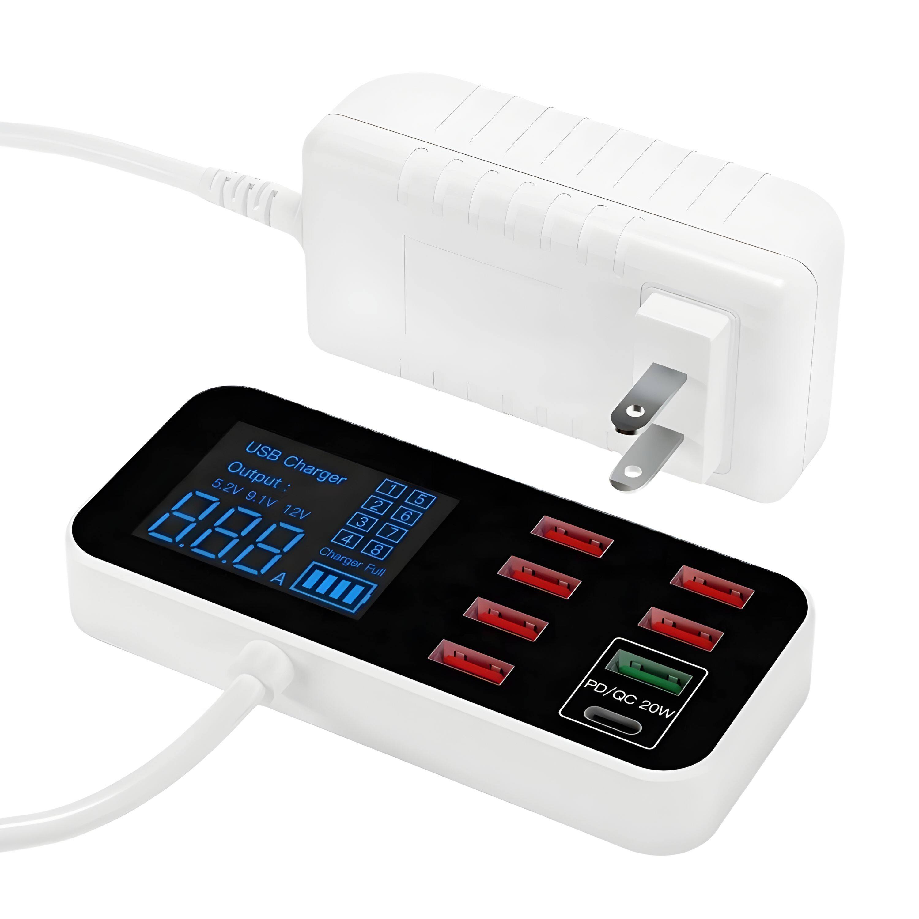 USB Charger  
Output: 5.2V 9.1V 12V  
Charger Full  
PD/QC 20W
