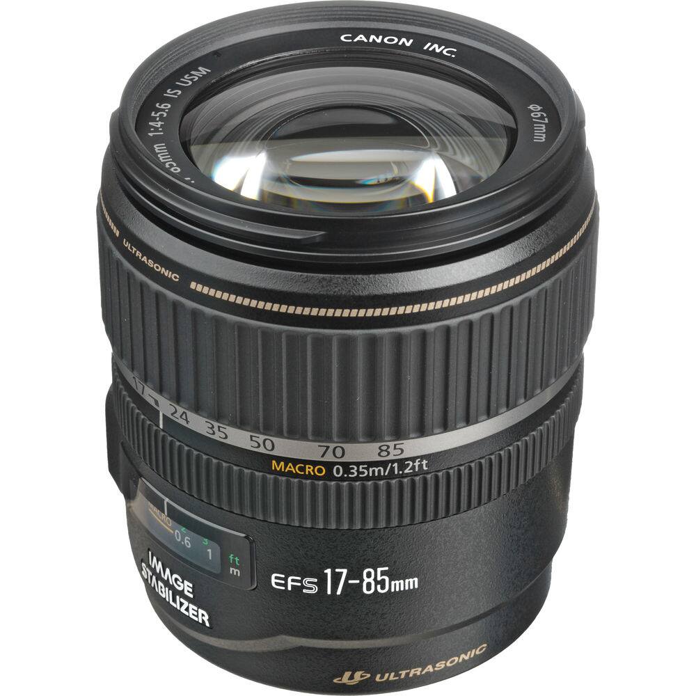 CANON INC.  
14-56mm USM  
67mm  
ULTRASONIC  
17 24 35 50 70 85  
MACRO 0.35m/1.2ft  
IMAGE STABILIZER  
EFS 17-85mm  
ULTRASONIC