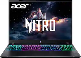 Acer - Nitro V – 16" WUXGA 165Hz Gaming Laptop - Intel Core 7 240H 2024 - NVIDIA GeForce RTX 5050 – 16GB Memory – 512GB Storage - Obsidian Black