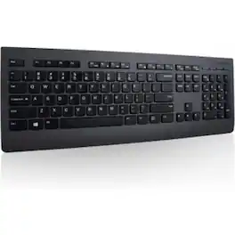 Lenovo - Professional Wireless Keyboard - Wireless Connectivity - RF - USB Interface - Multimedia Hot Key(s) - English - Black