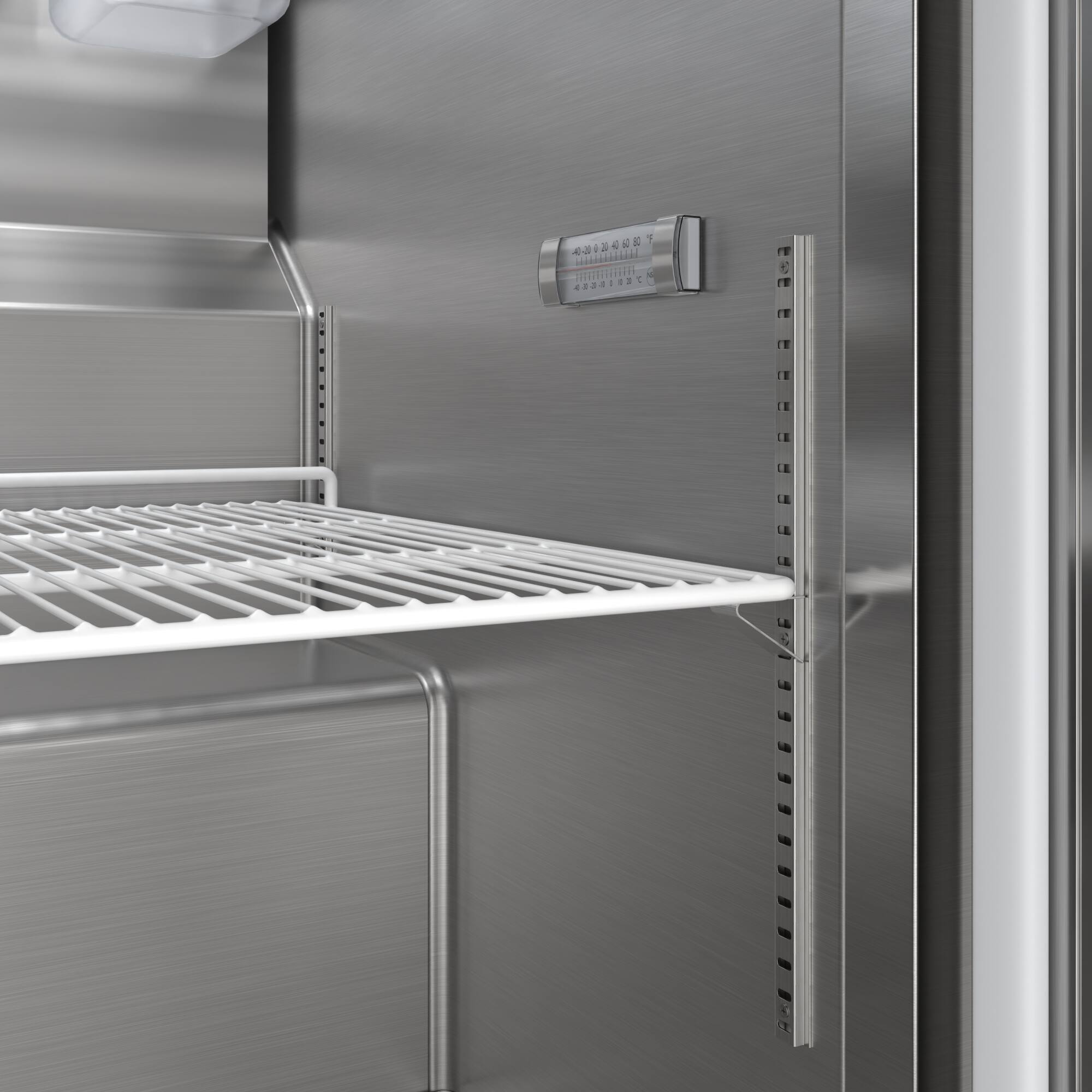 Alt View 5. Koolmore - 36 in. Commercial 2-Door Refrigerated Mega Salad and Sandwich Prep Table, 15 Pan Capacity and 11 Cu. Ft. of Storage - Stainless steel.