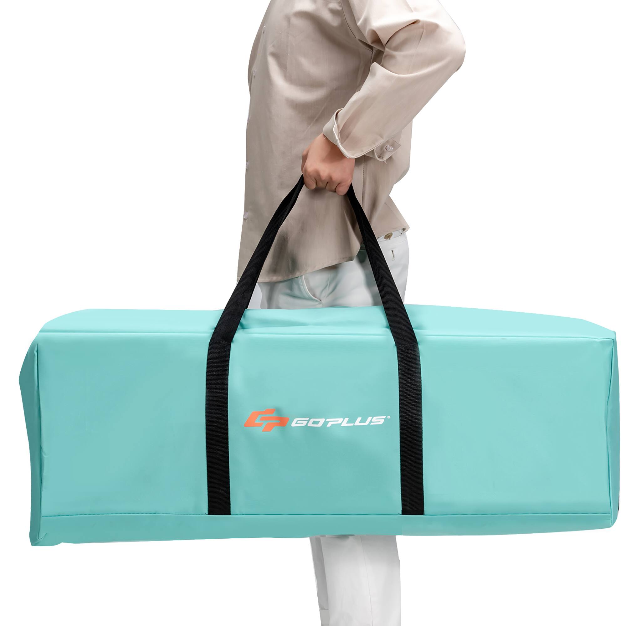 Alt View 10. Costway - Costway Portable Folding Camping Canopy Chairs w/ Cup Holder Cooler Outdoor - Turquoise.