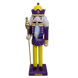 Evergreen Enterprises - Minnesota Vikings 12" Wooden Nutcracker Statue - Multicolor