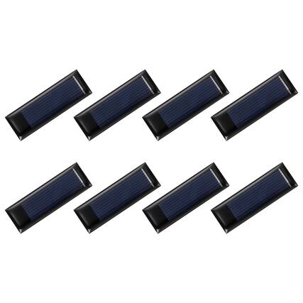Front. Unique Bargains - 8pcs 0.5V 0.05W 100mA Mini Solar Panels, Small Solar PV Cells for DIY Electric Toy Materials Kits - Black.