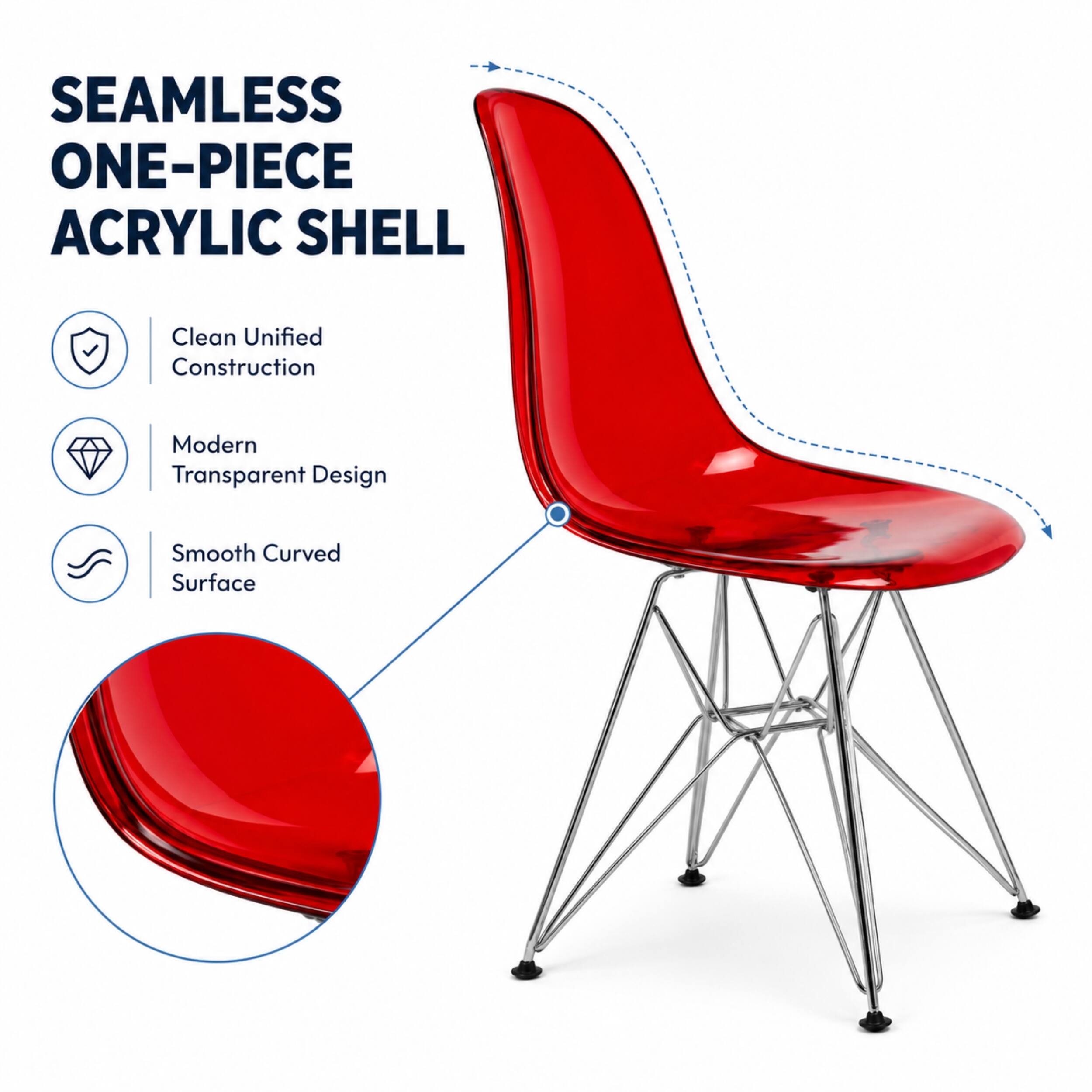 SEAMLESS ONE-PIECE ACRYLIC SHELL

- Clean Unified Construction
- Modern Transparent Design
- Smooth Curved Surface
