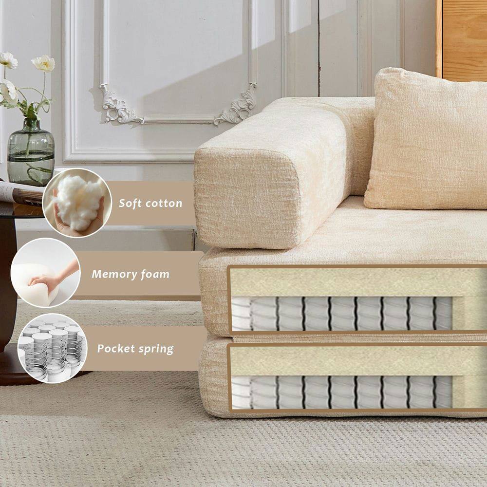 Soft cotton  
Memory foam  
Pocket spring