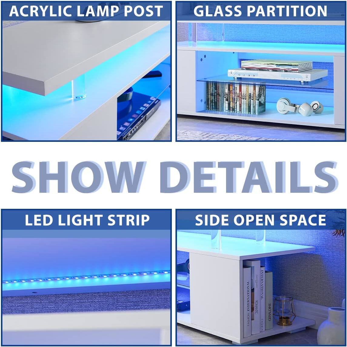 ACRYLIC LAMP POST  
GLASS PARTITION  
SHOW DETAILS  
LED LIGHT STRIP  
SIDE OPEN SPACE