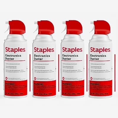 Staples Electronics Duster

WARNING

10oz 283g 30ml
NET WT 10oz 283g