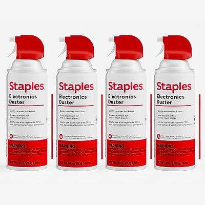Staples Electronics Duster

WARNING

10oz 283g 30ml
NET WT 10oz 283g