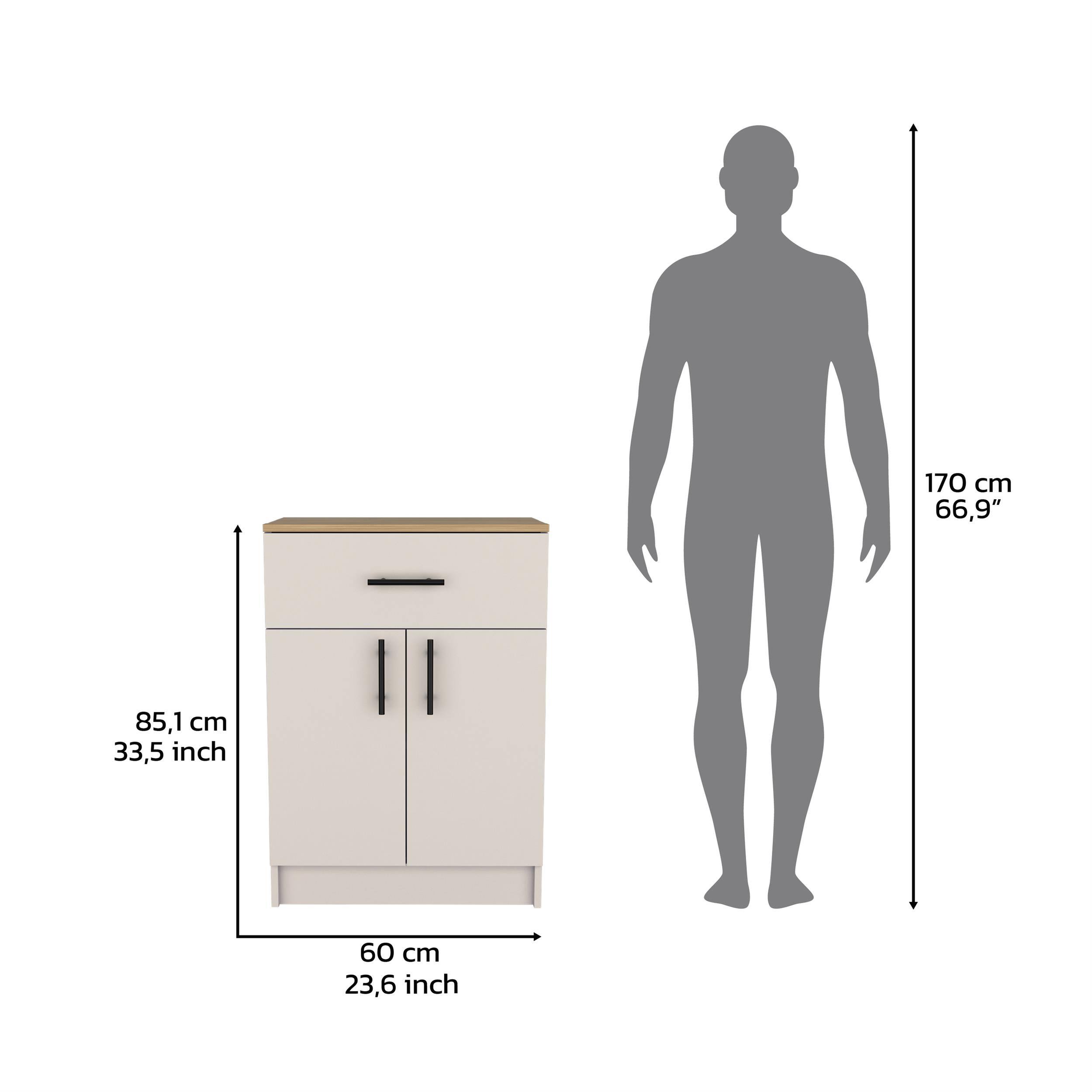 170 cm 66,9"  
85,1 cm 33,5 inch  
60 cm 23,6 inch