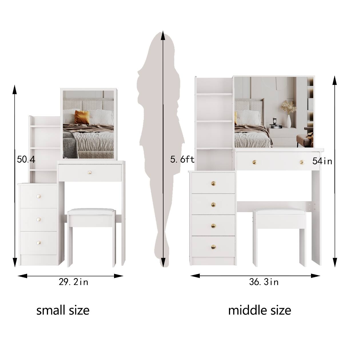 50.4  
5. 6ft  
54in  
29. 2in  
36. 3in  
small size  
middle size