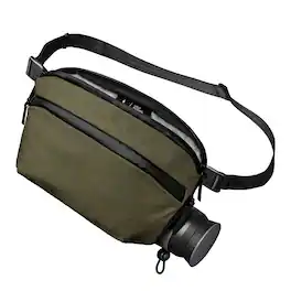 ALPAKA - Flight Sling Pro 2.5L Sling Bag Crossbody Bag for Men, Bottle/Umbrella Sleeve, Fits 8.3" Tablet, YKK AquaGuard - Green Axoflux 400D Ripstop Nylon