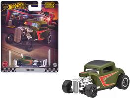 1932 Ford Hot Rod with Graphics "Boulevard" Series Diecast Model Car by Hot Wheels - Matt Green