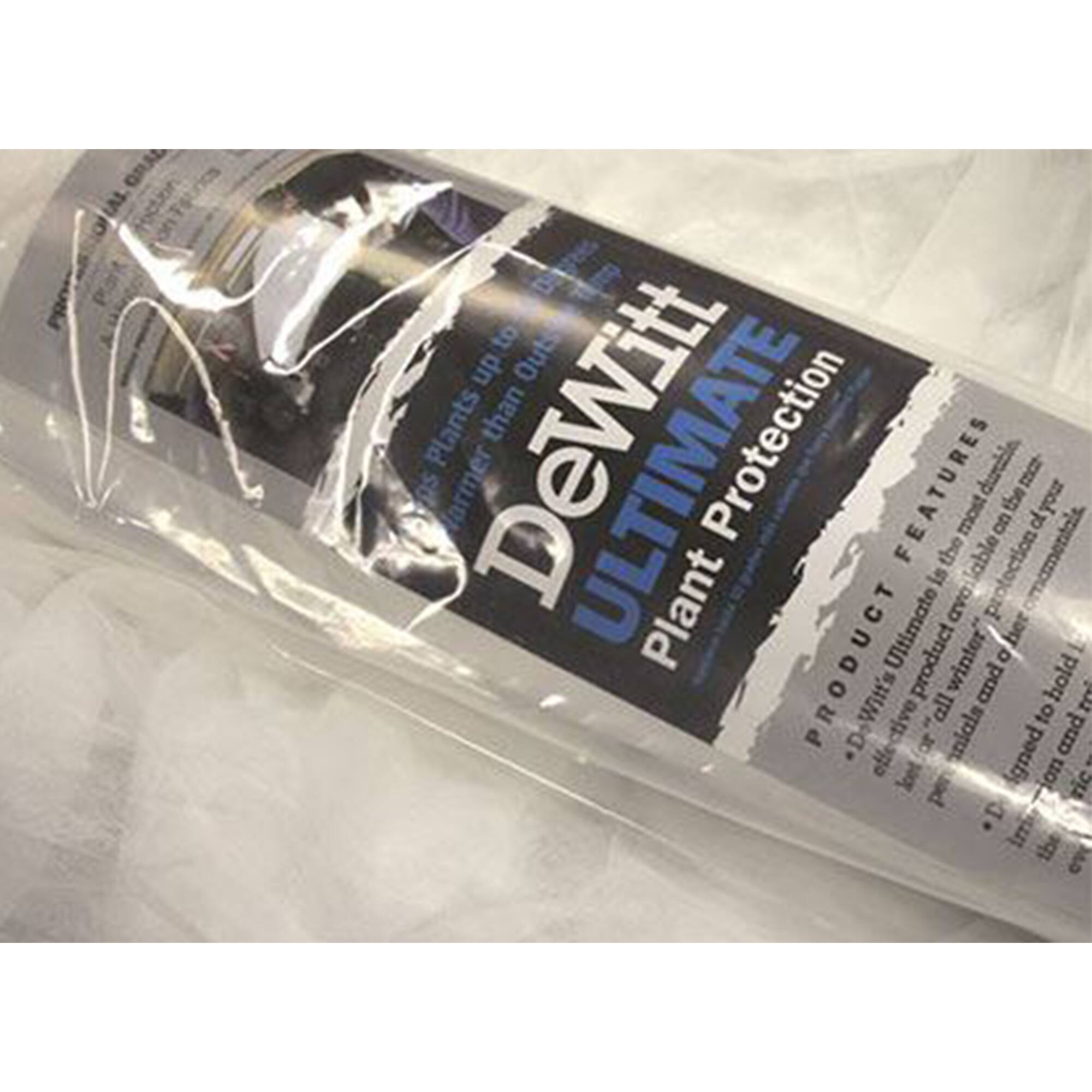 Sure, here is the corrected and grouped text from the image:

---

**Dewitt ULTIMATE Plant Protection**

- **PRODUCT FEATURES**
  - Durable, weather-resistant material
  - Keeps plants warmer than outdoor plants
  - Easy to use and hold
  - Designed to protect plants from frost and cold
  - Lightweight and easy to store

---

This text highlights the key features and benefits of the Dewitt Ultimate Plant Protection product.